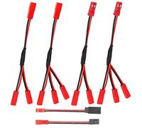 GTIWUNG 6PCS JST Plug Splitter JST Male Female Y Cable RC JST Y Parallel Adapter Harness JST to JR Adapter for Traxxas TRX-4 RC Car Crawler Truck Cooling Fan ESC Battery Motor