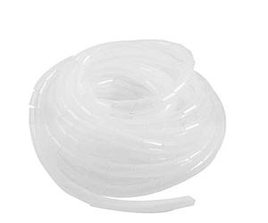 GTIWUNG Universal Flexible Spiral Sleeving, 8mm, Spiral Cable Winding Tube Storage Kit to Protect TV/PC/USB/TV/AUX Antenna Cable (12m) White