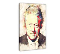 GTJKSX Bill Clinton Canvas Poster Bedroom Decor Landscape Office Room Decor Gift 08x12inch(20x30cm)