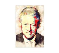 GTJKSX Bill Clinton Canvas Poster Bedroom Decor Landscape Office Room Decor Gift 24x36inch(60x90cm)