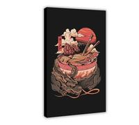 GTJKSX DRAGONS RAMEN Canvas Poster Bedroom Decor Landscape Office Room Decor Gift 20x30inch(50x75cm)