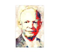 GTJKSX Dwight D Eisenhower Canvas Poster Wall Art Decor Print Picture Paintings for Living Room Bedroom Decoration 08x12inch(20x30cm)