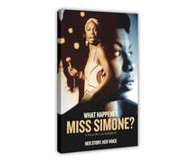 GTJKSX What Happened, Miss Simone Canvas Poster Bedroom Decor Landscape Office Room Decor Gift 16x24inch(40x60cm)