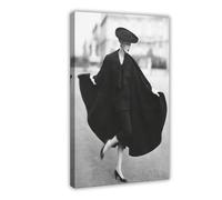 GTJKSX Woman in Paris Print Canvas Poster Wall Art Decor Print Picture Paintings for Living Room Bedroom Decoration 12x18inch(30x45cm)