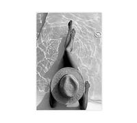 GTJKSX Woman Resting in The Pool Poste Canvas Poster Bedroom Decor Landscape Office Room Decor Gift 08x12inch(20x30cm)