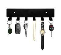GTK Key Holder for Wall, Key Hooks with 6 Hooks, Wall Mounted Key Holder for Hallway, Self Adhesive Key Rack(Black)