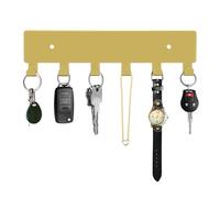 GTK Key Holder for Wall, Key Hooks with 6 Hooks, Wall Mounted Key Holder for Hallway, Self Adhesive Key Rack(Gold)