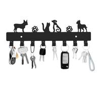GTK Key Hooks with 8 Hooks Wall Mounted, Key Holder for Wall Decor, Dog Key Holder for Entryway, Self Adhesive Cat Key Rack for Living Room