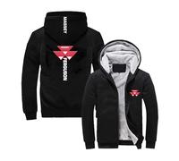 GTKRMXOB Mens Graphic Hoodies for M.A.SS.EY FE.RG.US.ON Warm Tops Hoody Active Jacket Zip Up Activewear with Pocket Outwear Hooded Coat Comfy Sweatshirt-Black||L
