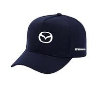 GTKRMXOB Unisex Cozy Trucker Hat Golf Hat for Mazda Breathable Ball Cap Ponytail Hole Baseball Cap Moisture Wicking Dad Hat Adjustable Plain Snapback Hat-Dark blue||One size