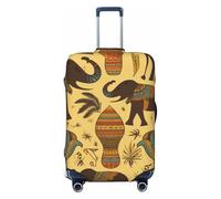GTKSYNVE Africa Elephant Luggage Cover for Suitcase Tsa Approved, Spandex Stretch Suitcase Protector Washable Baggage Covers Travel Luggage Sleeve Large Suit Case Cover Fit 18-32 Inch, Black, S