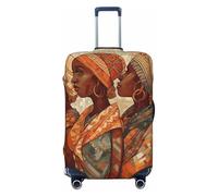 GTKSYNVE Africa Ethnic Pottery Luggage Cover for Suitcase Tsa Approved, Spandex Stretch Suitcase Protector Washable Baggage Covers Travel Luggage Sleeve Large Suit Case Cover Fit 18-32 Inch, Black, S