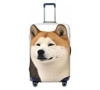 GTKSYNVE Akita Luggage Cover for Suitcase Tsa Approved, Spandex Stretch Suitcase Protector Washable Baggage Covers Travel Luggage Sleeve Large Suit Case Cover Fit 18-32 Inch, Black, S