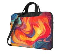 GTKSYNVE Artistic effect colorful Laptop Bag 14 inch Business Briefcase for Men Women Water Resistant Laptop Shoulder Bag