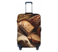GTKSYNVE Bread and Wheat Luggage Cover for Suitcase Tsa Approved, Spandex Stretch Suitcase Protector Washable Baggage Covers Travel Luggage Sleeve Large Suit Case Cover Fit 18-32 Inch, Black, L