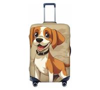GTKSYNVE Cartoon Beagle Dogs Luggage Cover for Suitcase Tsa Approved, Spandex Stretch Suitcase Protector Washable Baggage Covers Travel Luggage Sleeve Large Suit Case Cover Fit 18-32 Inch, Black, S