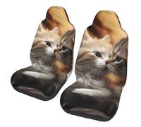 GTKSYNVE cat kiss Car Seat Covers Front Seats 2 Pack Washable Non-Slip Car Seat Protectors Waterproof Automotive Seat Cover Universal Seat Cushion Protector for Cars, Vans, Trucks