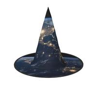 GTKSYNVE Earth from The Outer Space Halloween Decorations Witch Hat 3 PCS, Wizard Hat for Party Costume Accessory Dress up Hats
