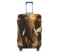 GTKSYNVE Elephant Animals Luggage Cover for Suitcase Tsa Approved, Spandex Stretch Suitcase Protector Washable Baggage Covers Travel Luggage Sleeve Large Suit Case Cover Fit 18-32 Inch, Black, XL