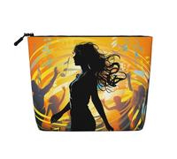GTKSYNVE Fake Hemp Makeup Bag Multi-Purpose Purse Bag Travel Portable Pencil Bags for Women Men Dance Music Cosmetic Bags with Zipper Pencil Pouch Aesthetic Coin Pouch Desk Organizer
