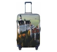 GTKSYNVE Germany Neuschwanstein Castle Luggage Cover for Suitcase Tsa Approved, Spandex Stretch Suitcase Protector Washable Baggage Covers Travel Luggage Sleeve Large Suit Case Cover Fit 18-32 Inch