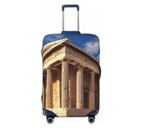 GTKSYNVE Greece History Building Luggage Cover for Suitcase Tsa Approved, Spandex Stretch Suitcase Protector Washable Baggage Covers Travel Luggage Sleeve Large Suit Case Cover Fit 18-32 Inch, Black