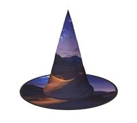GTKSYNVE Halloween Decorations Witch Hat 1, Night in the desert Wizard Hat for Party Costume Accessory Dress up Hats