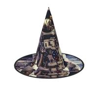 GTKSYNVE Halloween Decorations Witch Hat 1, US Astronaut Travel Moon Wizard Hat for Party Costume Accessory Dress up Hats