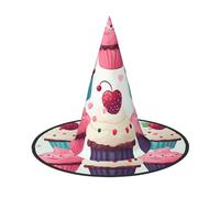 GTKSYNVE Halloween Decorations Witch Hat 2 PCS, Cupcake candy hearts sweet Wizard Hat for Party Costume Accessory Dress up Hats