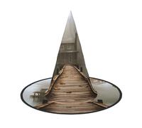 GTKSYNVE Halloween Decorations Witch Hat 3 PCS, Lake House Wizard Hat for Party Costume Accessory Dress up Hats