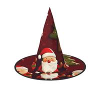GTKSYNVE Happy Christmas Halloween Decorations Witch Hat 3 PCS, Wizard Hat for Party Costume Accessory Dress up Hats