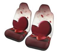 GTKSYNVE Hearts with Love Car Seat Covers Front Seats 2 Pack Washable Non-Slip Car Seat Protectors Waterproof Automotive Seat Cover Universal Seat Cushion Protector for Cars, Vans, Trucks
