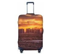 GTKSYNVE Las Vegas Sunset Luggage Cover for Suitcase Tsa Approved, Spandex Stretch Suitcase Protector Washable Baggage Covers Travel Luggage Sleeve Large Suit Case Cover Fit 18-32 Inch, Black, L
