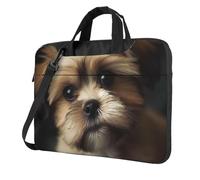 GTKSYNVE Little Dog Laptop Bag 13 inch Business Briefcase for Men Women Water Resistant Laptop Shoulder Bag