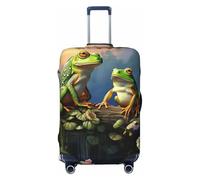 GTKSYNVE Many Frogs Sing on The Branches Luggage Cover for Suitcase Tsa Approved, Spandex Stretch Suitcase Protector Washable Baggage Covers Travel Luggage Sleeve Large Suit Case Cover Fit 18-32 Inch