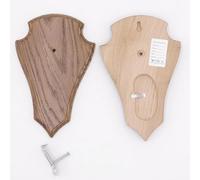 GTKv50.85/1KF-1+K Trophy Sign Deer Pointed AF 21 cm x 13 cm Brown Oak + Mounting Bracket