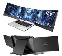 GTMEDIA 11.6'' laptop screen extender,1080P FHD laptop monitor extender, built-in dual speaker portable monitor, Type-C/USB/HDMI plug and play for Laptop/PC/Phone /PS5/ Switch etc.