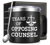 Gtmileo Lawyer Gifts for Men Women, Tears of Opposing Counsel 14oz Stainless Steel Insulated Coffee Mug, Law Student Gift, Christmas Birthday Gifts for Lawyer Paralegal Law Student Teacher, Lawyer Mug