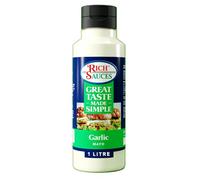 GTMS Vegan Garlic Mayo 1L | Smooth, Thick Mayonnaise Sauce with Garlic & Parsley | Condiment for Sandwiches, Dips & Dressings