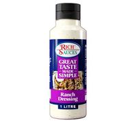 GTMS Vegan Ranch Dressing 1L | Rich & Tangy Garlic & Herbs | Plant Based Ranch Sauce with White Wine Vinegar, Lemon & Spices | Pourable Salad Dressing & Dip