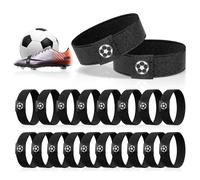 GTNCE 10 Pairs of Shoelaces Fixing Band for Football Boots, Adjustable Elastic Band Against Loosening Bows, Shoe Laces Hold, Anti-Loose Lacing Strap Holder for Children and Adults