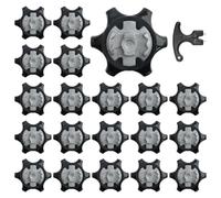 GTNCE 20 Pcs Golf Shoe Spikes Set, Golf Shoe Studs, Replacement Golf Shoe Cleats with Wrench, Metal & Rubber Golf Studs for Golf Shoes, Easy Install, Anti-Slip, Traction & Comfort