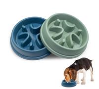 GTNCE 2PCS Dog Slow Feeder Bowl, 20.7x4.6cm Slow Feeder Dog Bowl Large, Anti Gulp Cat Dog Bowls to Slow Down Eating, Slow Feeding Dog Bowl with Non-Slip Rubber Feet, for Small and Medium-Sized Pets