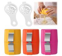 GTNCE 3 Pcs Egg Shell Opener, Egg Cracker Tool, Egg Peeler with 2 Egg Yolk Separator, Handheld Egg Cutting Tool, No Mess Easy Egg Opener, Stainless Steel Egg Opener Tool for Cooking and Baking