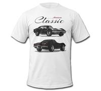 GTO Clothing Men's 1978 Corvette C3 2 American Muscle Car T-Shirt, L, White