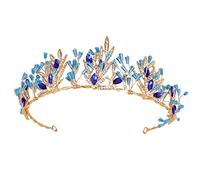 GTORCZDF Women Tiara with Comb - Colorful AB Crystals Crown for Bridal Princess Girls at Wedding Birthday Pageant