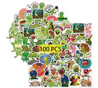 GTOTd Cartoon Funny Frog Stickers (100 Pcs) Meme Gag Show House Merch Vinyl Water Bottle Luggage Guitar Skateboard Cute Aesthetic Manga Gifts for Teens