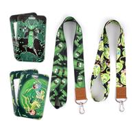 GTOTd Pickle and Portal Lanyard with ID Badge Holder (2 Pack). for Keys String Wallets Cartoon Merch Party Supplies Premium Quality Gifts for Teens