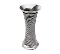 GTOULHH Disposal Bins Ashtray For Outdoor Hotel Lobby Trash Can Vertical Stainless Steel Ash Column Commercial Trash Can Workplace Waste(Silver)