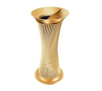 GTOULHH Disposal Bins Ashtray For Outdoor Hotel Lobby Trash Can Vertical Stainless Steel Ash Column Commercial Trash Can Workplace Waste(Gold)